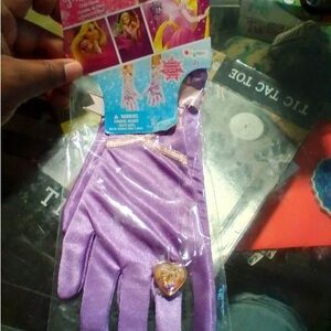 Disney Purple Princess Gloves with Heart Accent